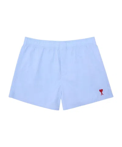 Ami Alexandre Mattiussi Elastic Waist Boxer In Blue