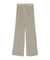 Ami Alexandre Mattiussi Drawstring Palazzo Pants In Nude