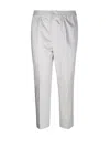 Ami Alexandre Mattiussi Ami Elastic Waist Straight Leg Trousers In Craie