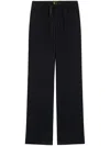 Ami Alexandre Mattiussi Ami Paris Black Pants With Elast Waist Golden Heb In Black