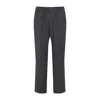 Ami Alexandre Mattiussi Tailored Grey Trousers With Elastic Waistband In Black