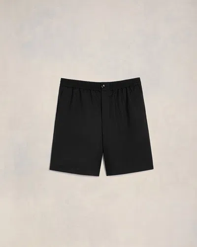 AMI ALEXANDRE MATTIUSSI ELASTICATED WAIST SHORTS BLACK