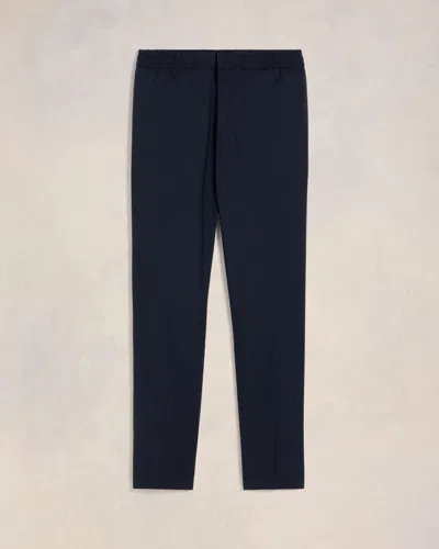 Ami Alexandre Mattiussi Elasticated Waist Trousers Blue In Navy Blue