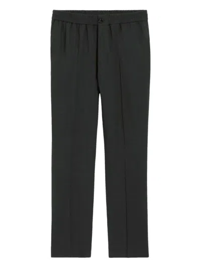 AMI ALEXANDRE MATTIUSSI ELASTICATED-WAIST WOOL TROUSERS