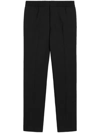 AMI ALEXANDRE MATTIUSSI ELASTICATED-WAIST WOOL TROUSERS