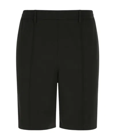 Ami Alexandre Mattiussi Elasticated Waistband Bermuda Shorts In Black
