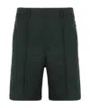 Ami Alexandre Mattiussi Elasticated Waistband Bermuda Shorts In Green
