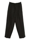 Ami Alexandre Mattiussi Wide-leg Trousers Featuring Elastic Waistband In Black