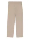 Ami Alexandre Mattiussi Elasticated Wool Trousers In Brown