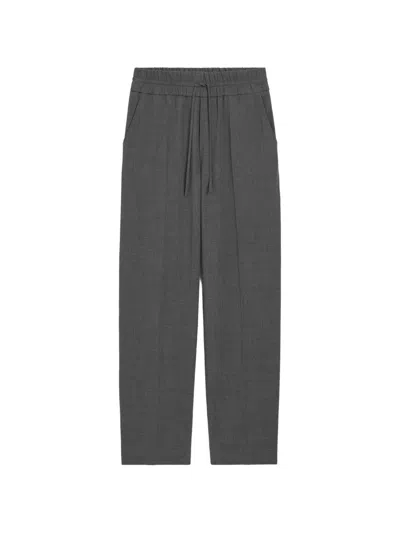 Ami Alexandre Mattiussi Gray Elasticated-waist Wool Trousers