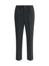 Ami Alexandre Mattiussi Black Trousers With Rear Pockets In Wool Man In Black