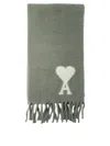 Ami Alexandre Mattiussi Elegant Rectangular Scarf 34x230 Cm In Light Blue