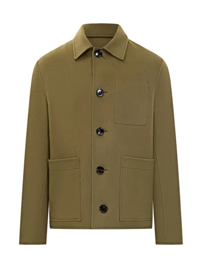 Ami Alexandre Mattiussi Elegant Wool Cashmere Blend Jacket In Green