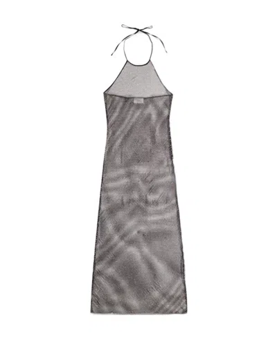 Ami Alexandre Mattiussi Embellished Halterneck Maxi Dress In Gray