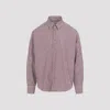 Ami Alexandre Mattiussi Ami Paris Embossed Adc Boxy Shirt In Burgundy