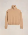 Ami Alexandre Mattiussi Embossed Ami De Coeur Roll-neck Jumper In Nude