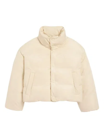 Ami Alexandre Mattiussi Embossed-logo Puffer Jacket In Neutral