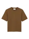 Ami Alexandre Mattiussi Round Neck Short Sleeve T-shirt In Brown