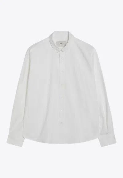 Ami Alexandre Mattiussi Embroidered Ami De Coeur Shirt In White