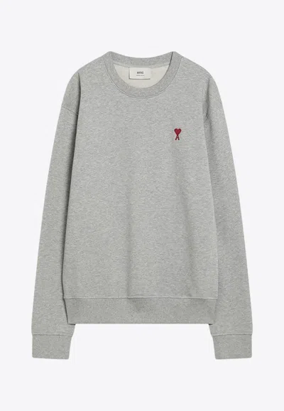 AMI ALEXANDRE MATTIUSSI EMBROIDERED AMI DE COEUR SWEATSHIRT