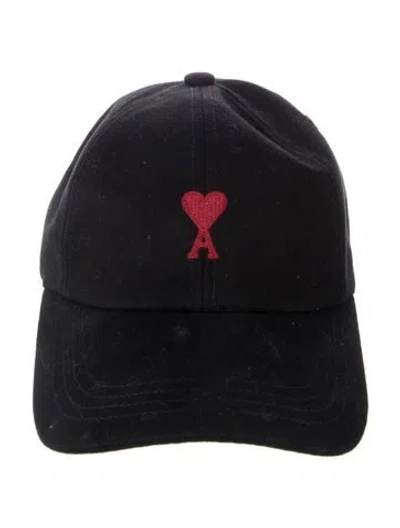 Pre-owned Ami Alexandre Mattiussi Embroidered Baseball Cap In Black