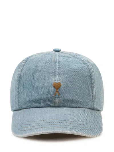 Ami Alexandre Mattiussi Embroidered Cap In Blue Used