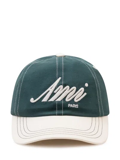 Ami Alexandre Mattiussi Embroidered Cap In Orange