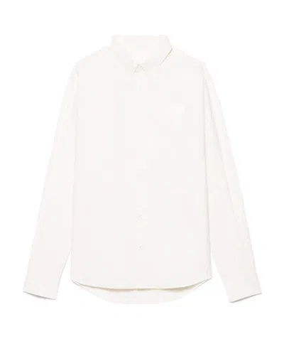 Ami Alexandre Mattiussi Embroidered Heart Logo Shirt In White