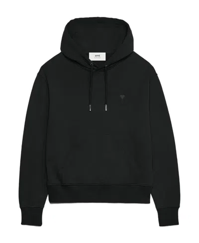 AMI ALEXANDRE MATTIUSSI EMBROIDERED HOODED SWEATER