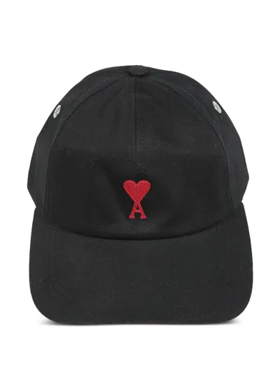 Ami Alexandre Mattiussi Embroidered-logo Baseball Cap In Black