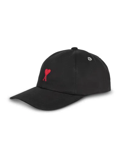 Ami Alexandre Mattiussi Ami Paris Black Baseball Cap With Logo