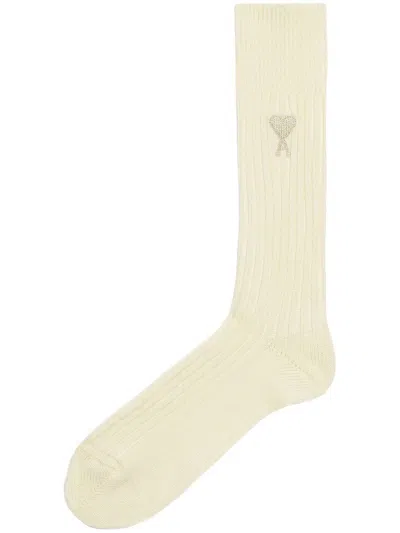 Ami Alexandre Mattiussi Embroidered Logo Socks In White