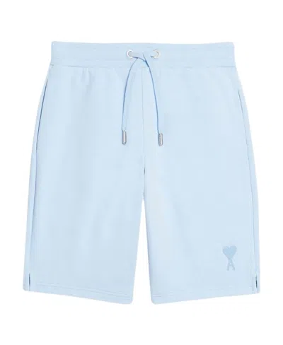Ami Alexandre Mattiussi Embroidered-logo Track Shorts In Blue
