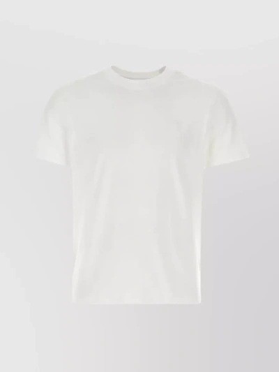 Ami Alexandre Mattiussi Embroidered Organic Cotton T-shirt In White