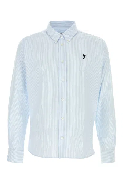 AMI ALEXANDRE MATTIUSSI EMBROIDERED OXFORD SHIRT