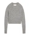 Ami Alexandre Mattiussi Speckled-knit Virgin Wool-blend Jumper In Gray