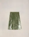 Ami Alexandre Mattiussi Embroidered Skirt Green For Women