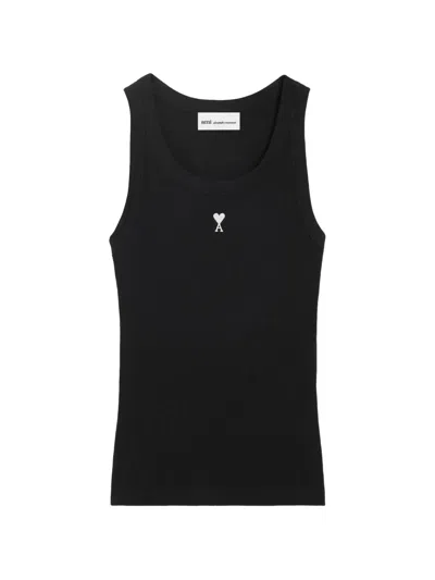 Ami Alexandre Mattiussi Ami Paris Women Ami De Couer Cotton Tank Top In Black