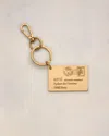 Ami Alexandre Mattiussi Enveloppe Keyring Gold In Vibrated Brass
