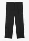 Ami Alexandre Mattiussi Ami Paris Charcoal Grey Wool Trousers Men In Gray