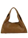 Ami Alexandre Mattiussi Soft Leather Shoulder Bag With Double Handles In Brown