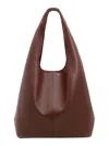 Ami Alexandre Mattiussi Etienne Bordeaux Shoulder Bag With Logo Print On The Front In Leather Woman In Burgundy