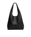 Ami Alexandre Mattiussi Etienne Hobo Bag In Supple Leather. In Black