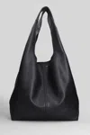 Ami Alexandre Mattiussi Etienne Hobo Bag Tote In Black Leather In Black