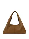 Ami Alexandre Mattiussi Soft Leather Shoulder Bag With Double Handles In Brown