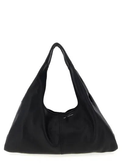 Ami Alexandre Mattiussi Etienne Leather Trapezoid Shoulder Bag In Black