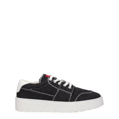 Ami Alexandre Mattiussi Fabric Men's Sneakers In Black