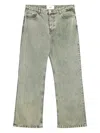 Ami Alexandre Mattiussi Faded Wash Straight Leg Jeans With Belt Loops