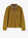 Ami Alexandre Mattiussi Ami Paris Ami Yellow Shearling Jacket With Contrast Collar In Green
