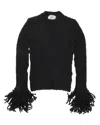 Ami Alexandre Mattiussi Ami Fitted Black Sweater With Textured Finish In Black